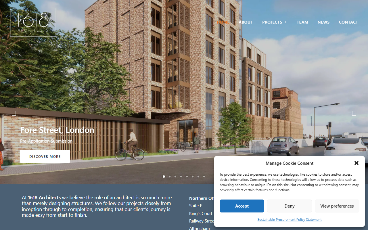1618architects.com screenshot