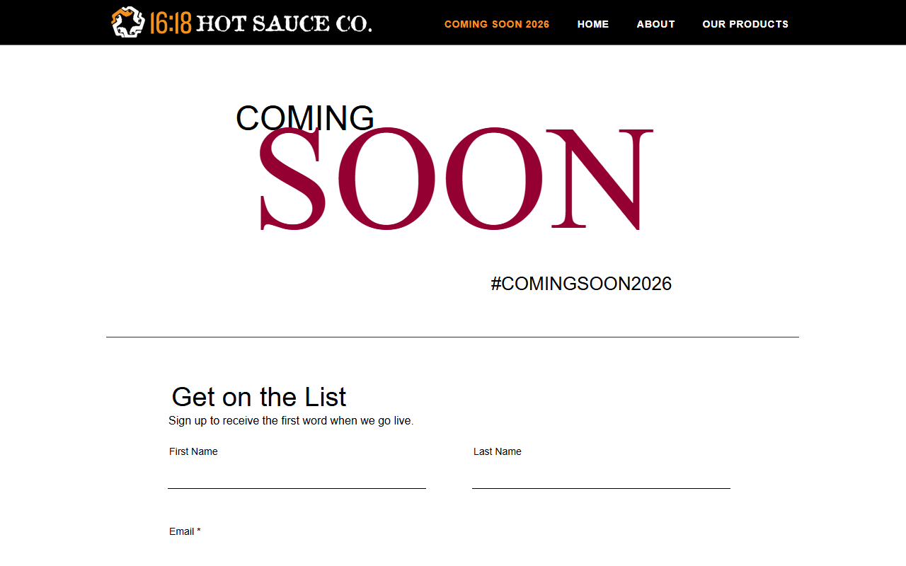 1618hotsauce.com screenshot