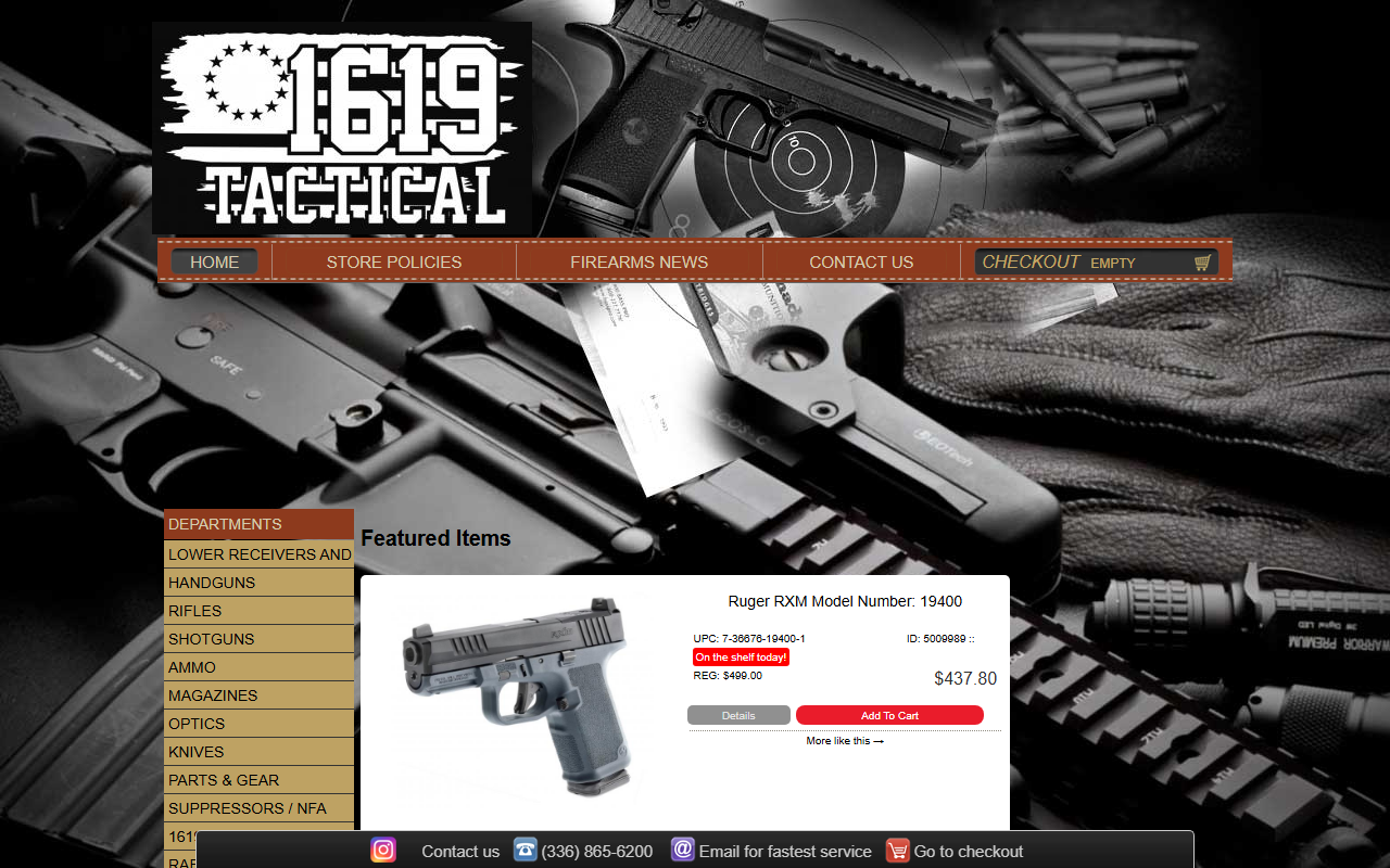 1619tactical.com screenshot
