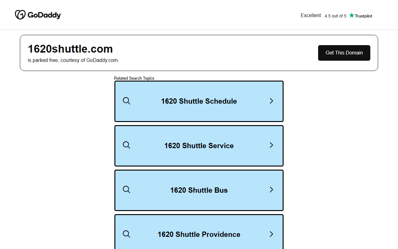 1620shuttle.com screenshot