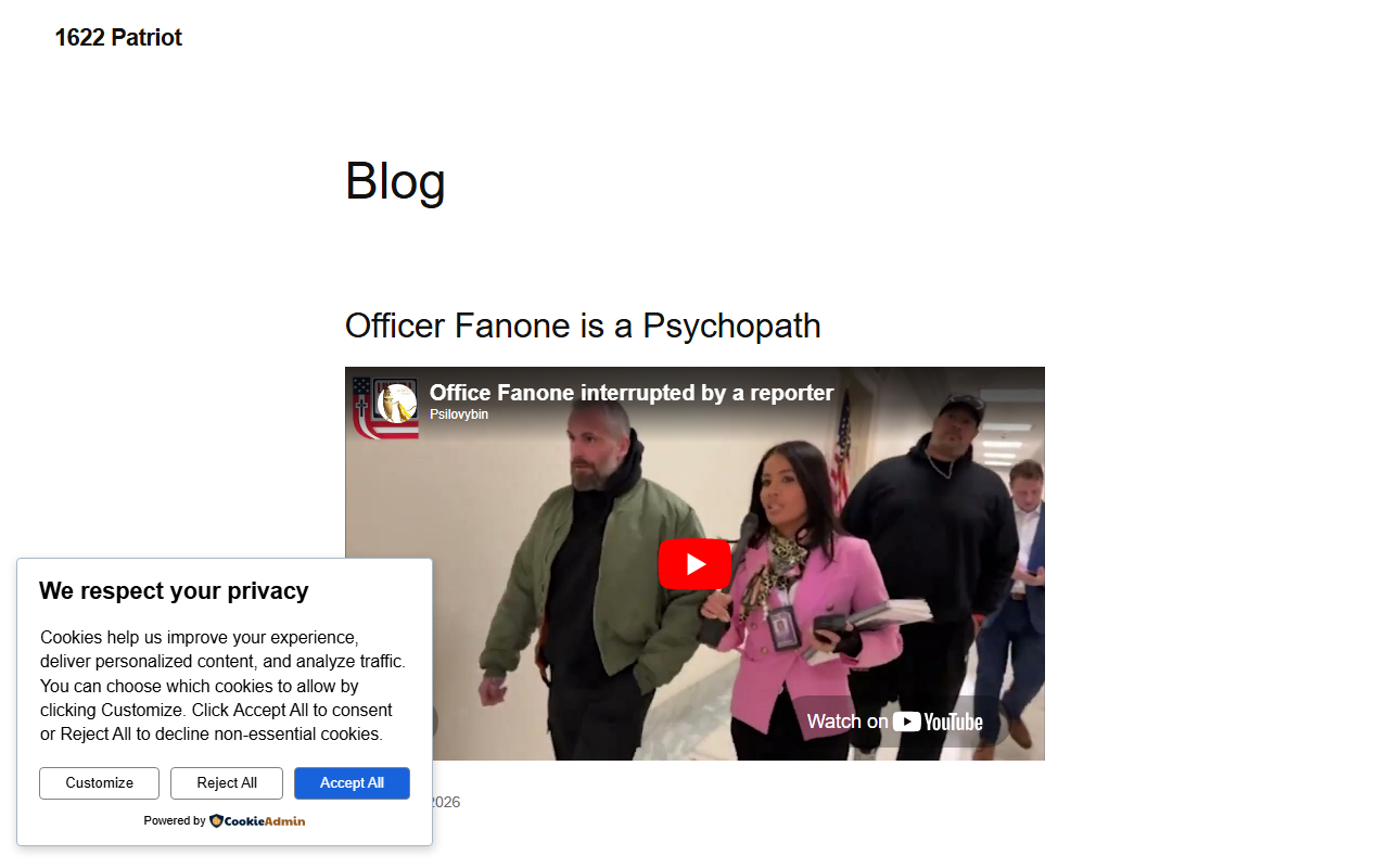 1622patriot.com screenshot