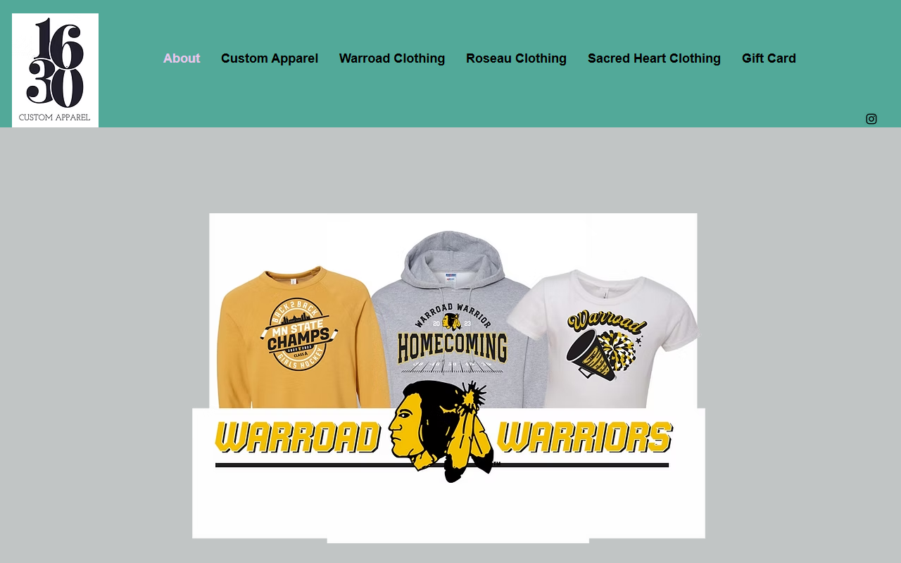 1630clothing.com screenshot