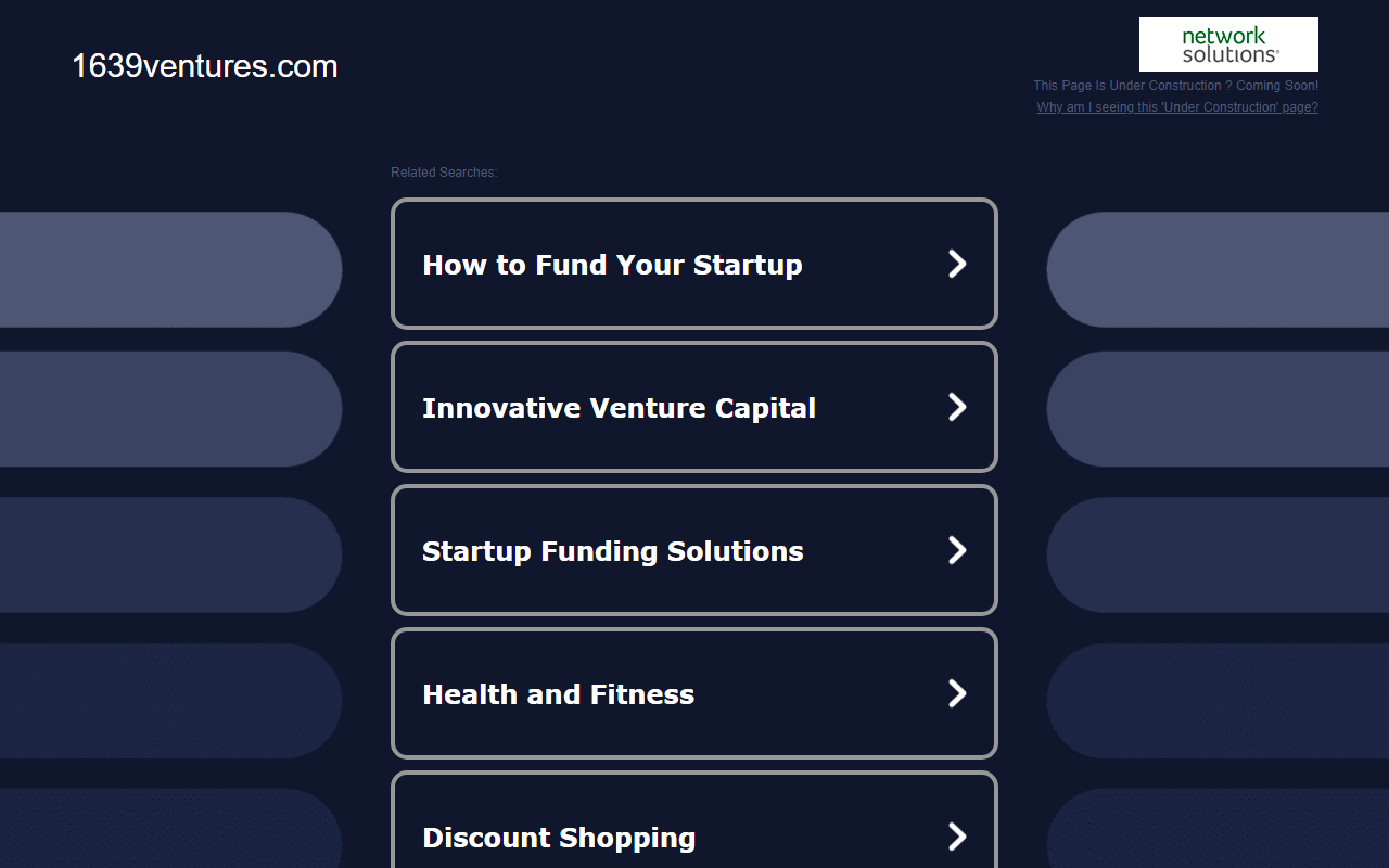 1639ventures.com screenshot