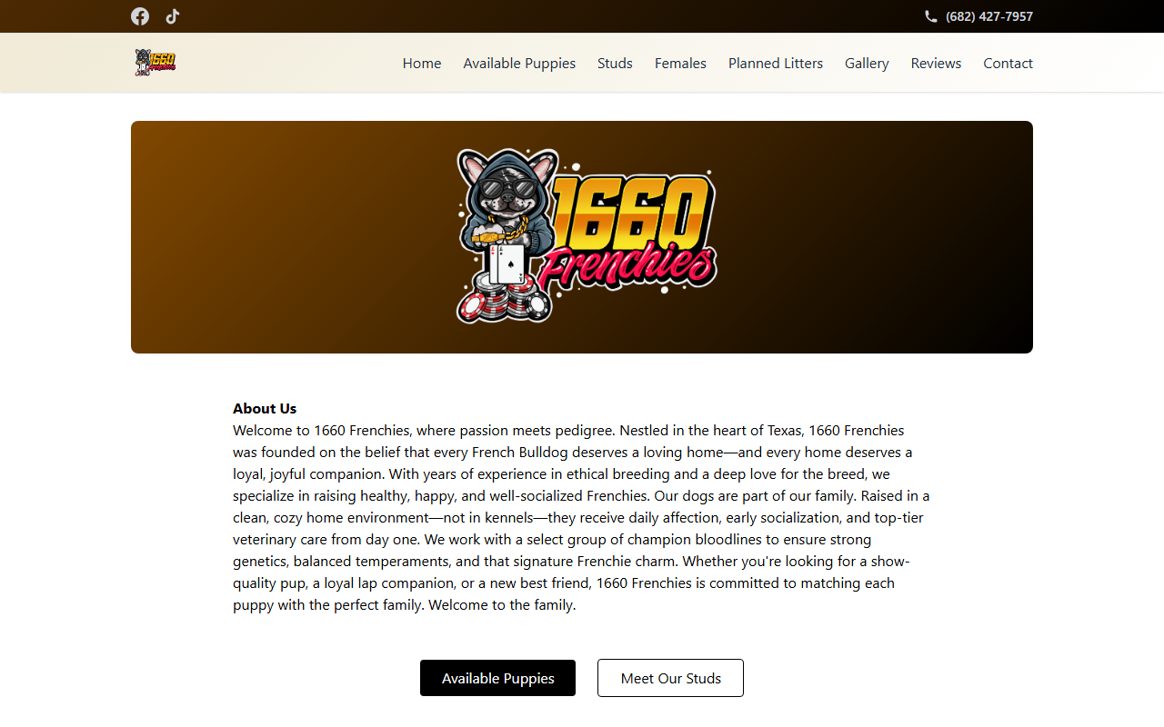 1660frenchies.com screenshot