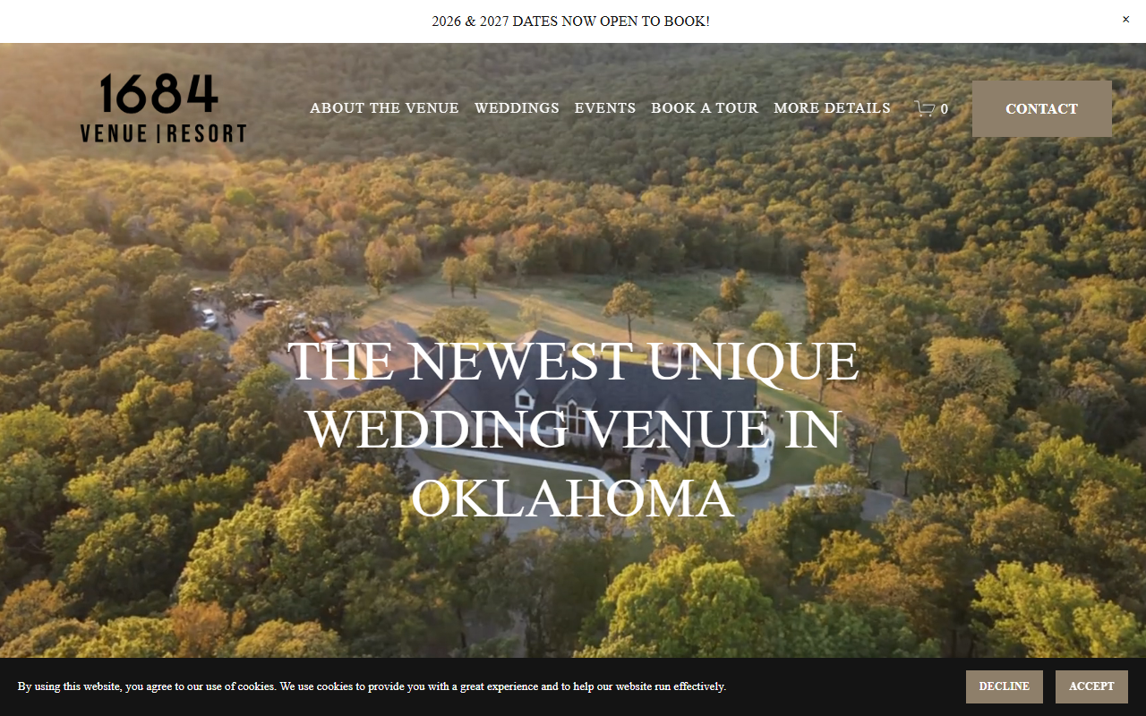 1684venueevents.com screenshot