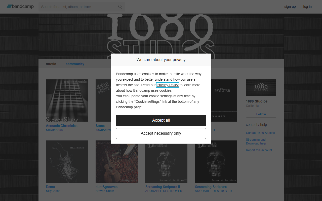 1689studios.com screenshot