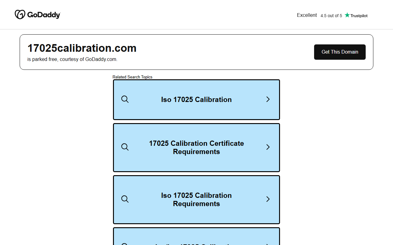 17025calibration.com screenshot