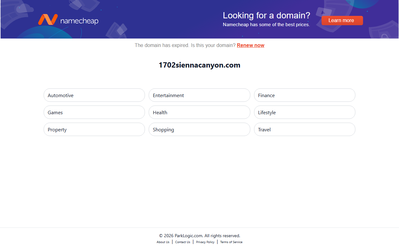 1702siennacanyon.com screenshot