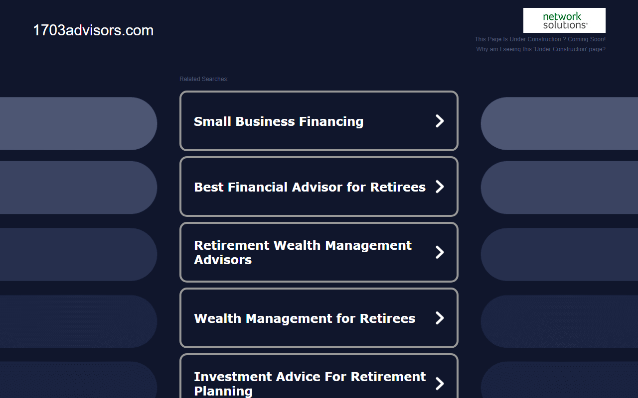 1703advisors.com screenshot