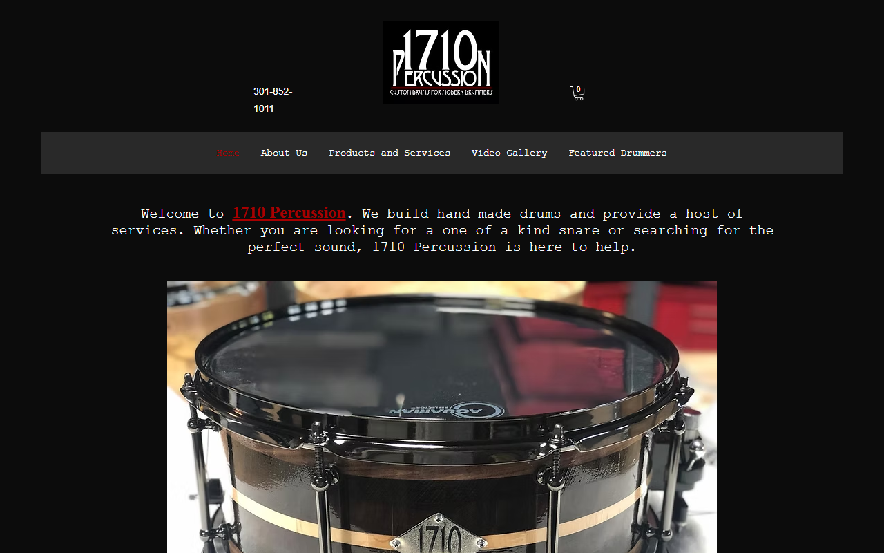 1710percussion.com screenshot