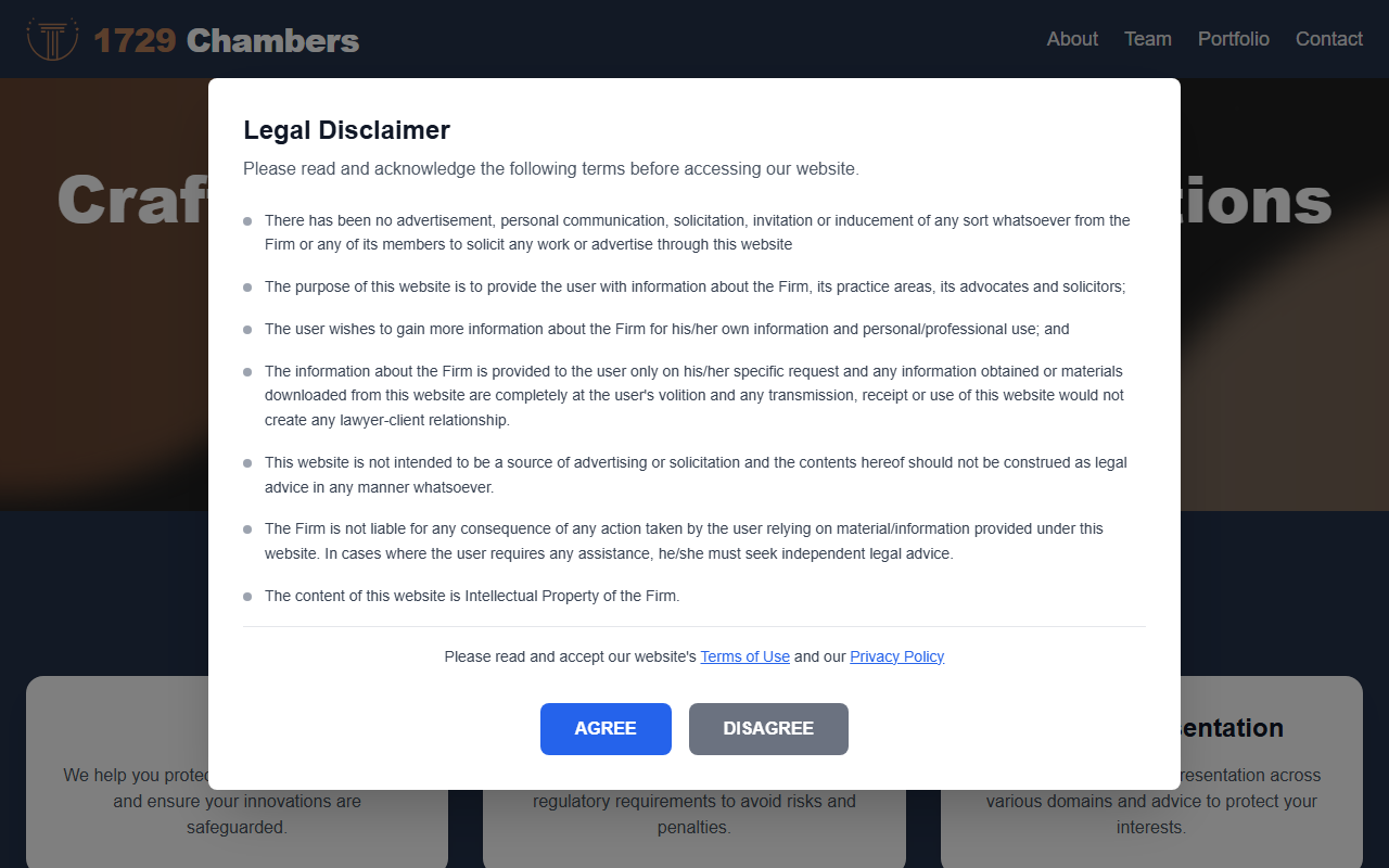 1729chambers.com screenshot