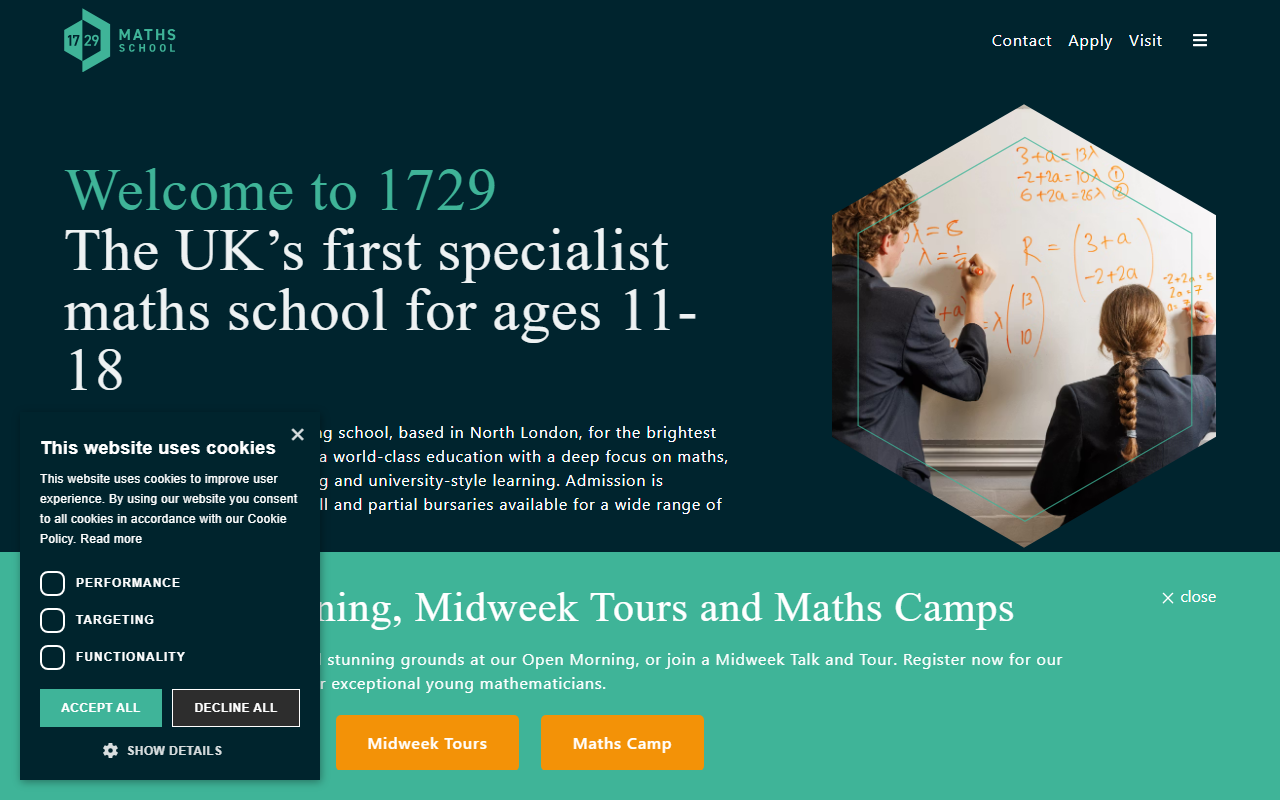 1729mathsschool.com screenshot