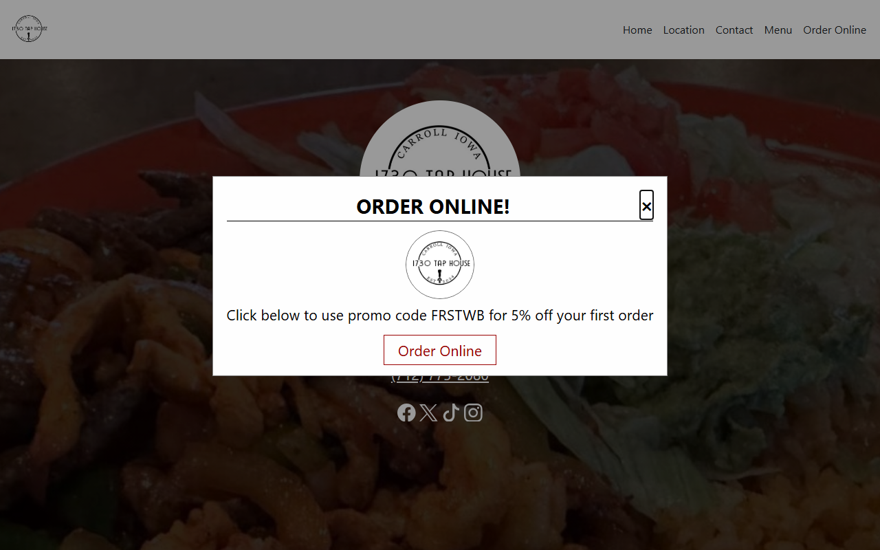 1730taphouseia.com screenshot