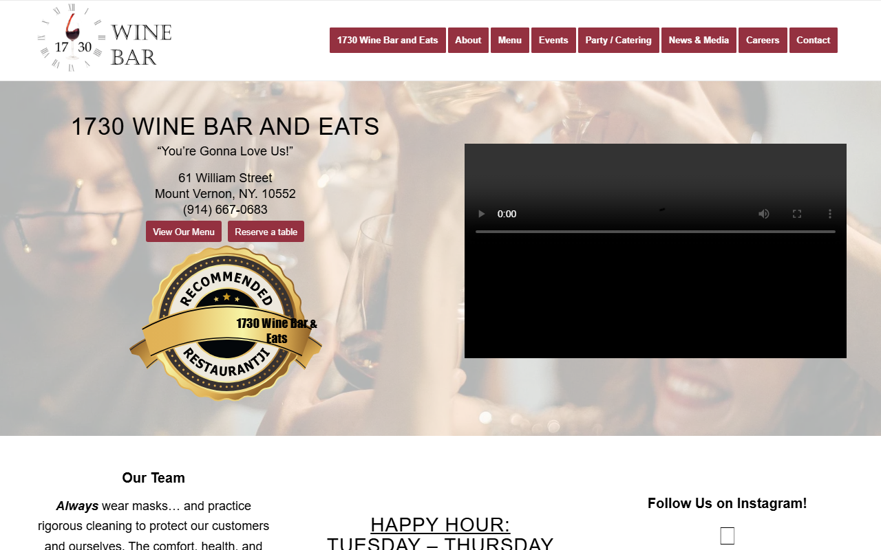 1730winebar.com screenshot