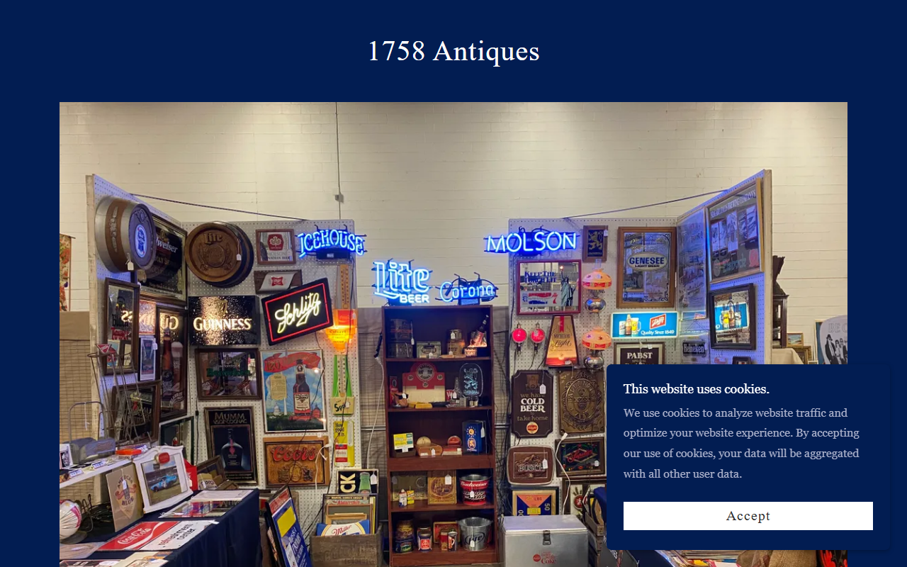 1758antiques.com screenshot