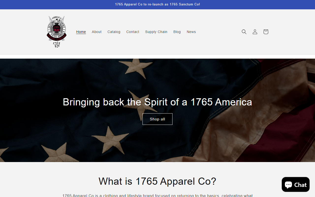 1765apparelco.com screenshot