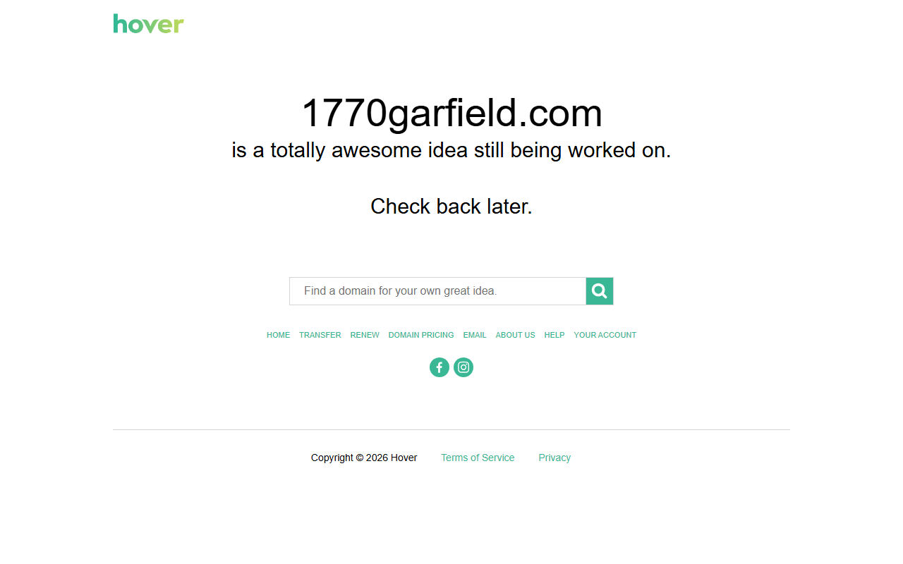 1770garfield.com screenshot