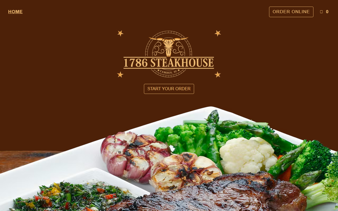 1786steakhouse.com screenshot
