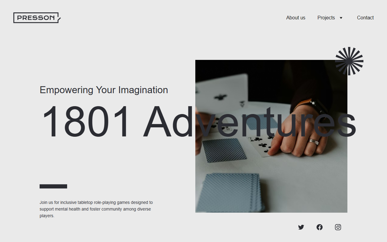 1801adventures.com screenshot