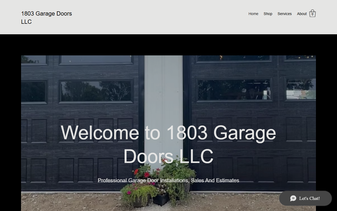 1803garagedoors.com screenshot