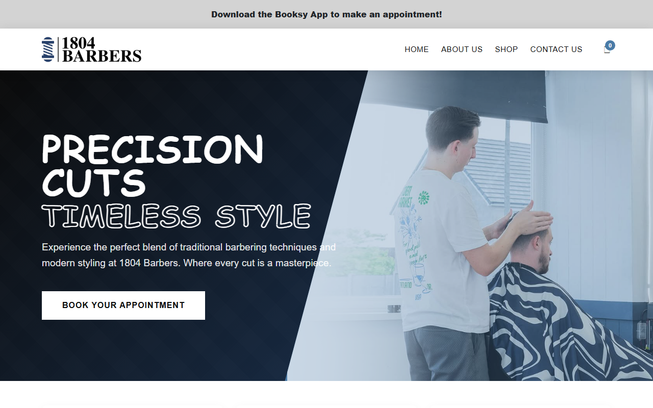 1804barbers.com screenshot