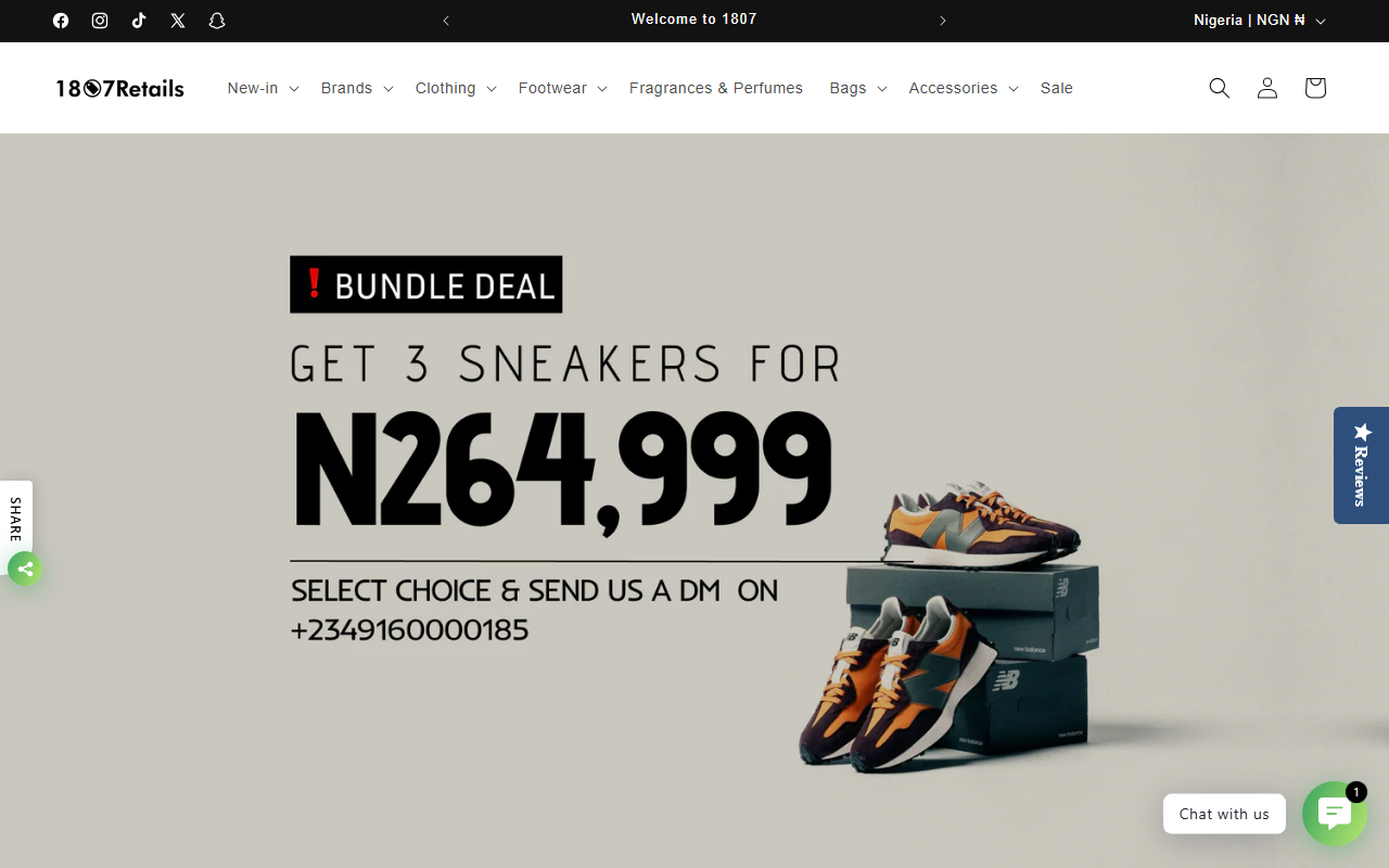 1807retails.com screenshot