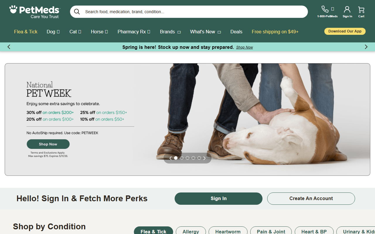 1809petmeds.com screenshot