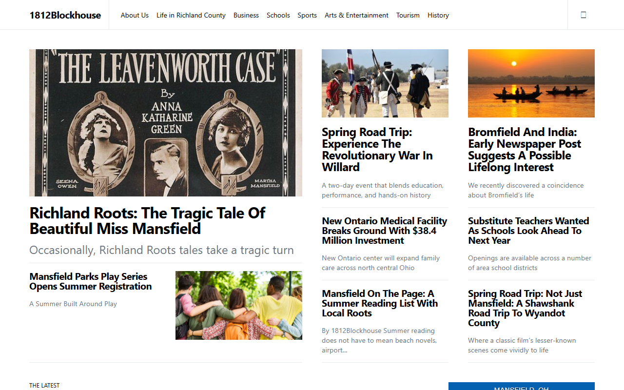 1812blockhouse.com screenshot
