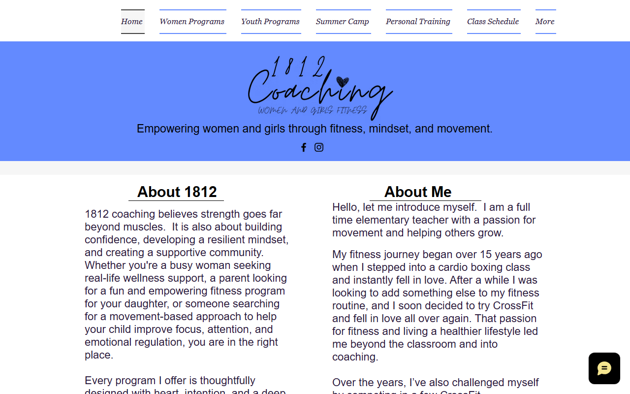 1812coaching.com screenshot