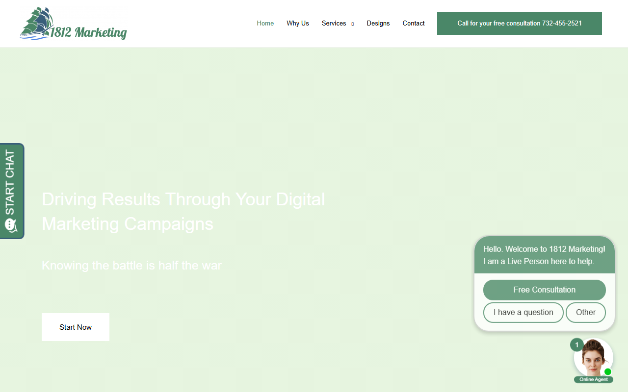 1812marketing.com screenshot