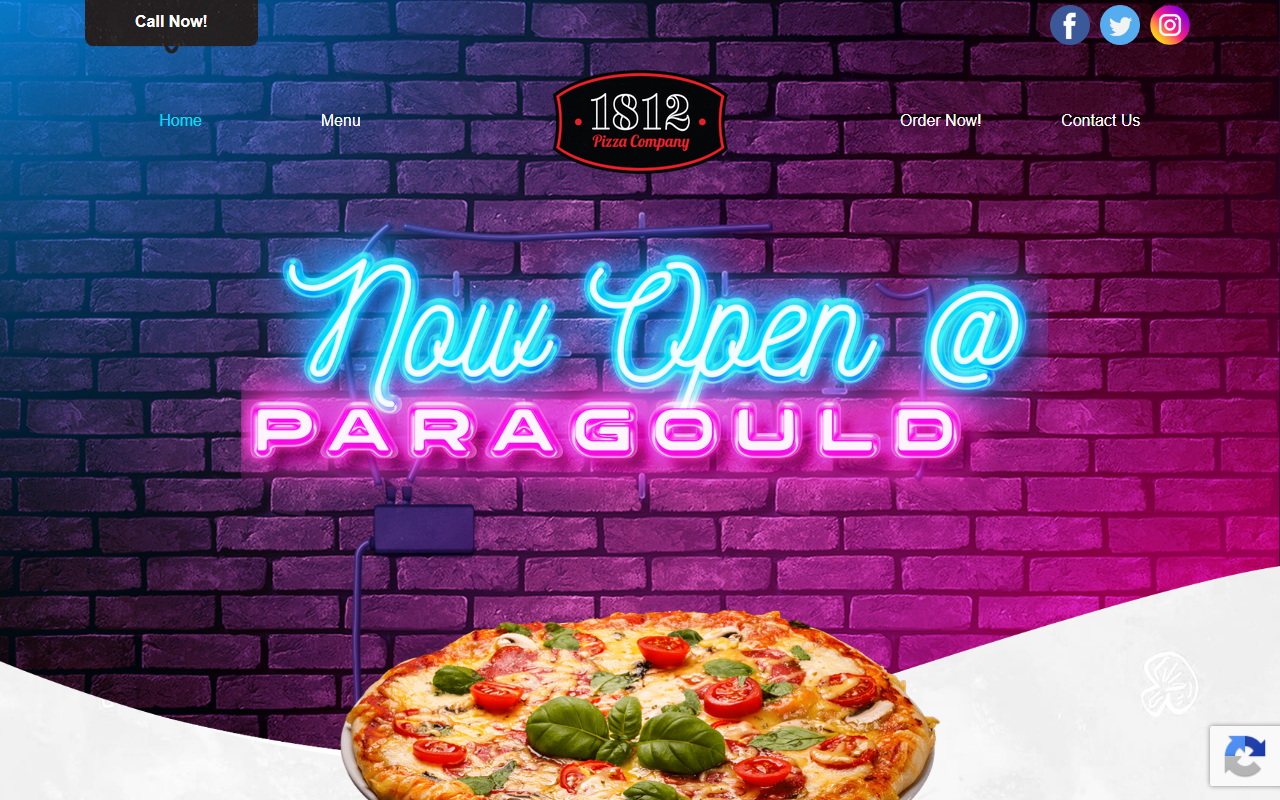 1812pizzacompany.com screenshot