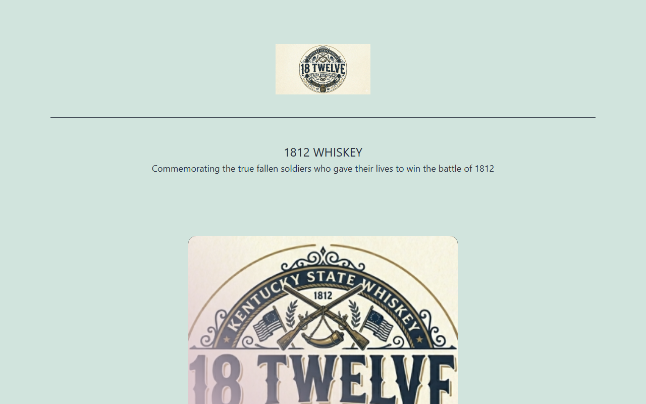 1812whiskey.com screenshot