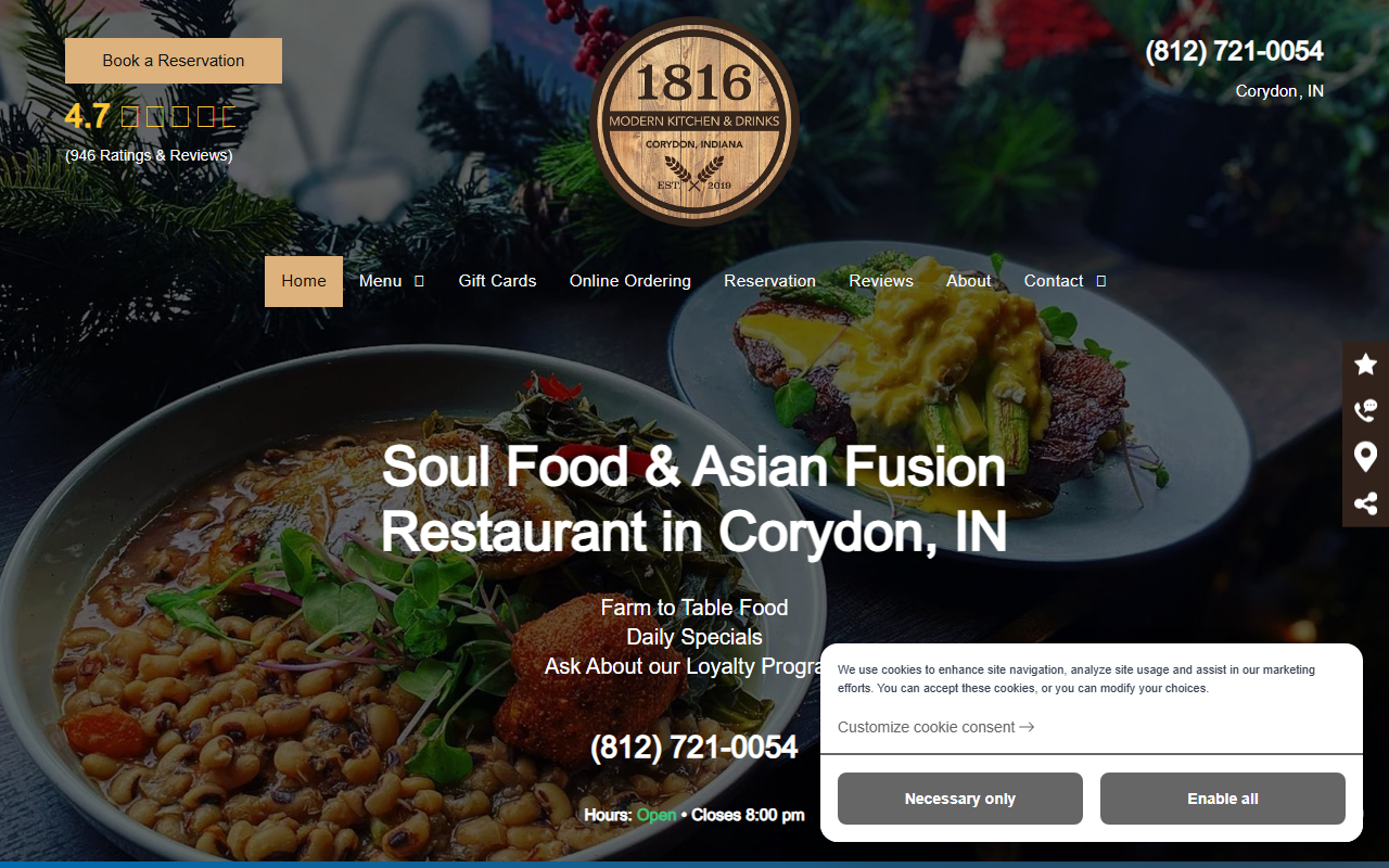 1816kitchen.com screenshot