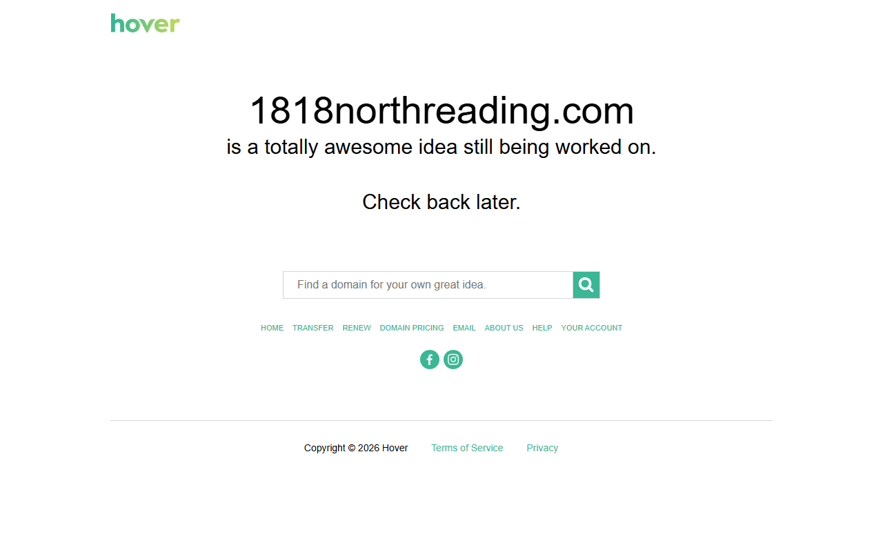 1818northreading.com screenshot