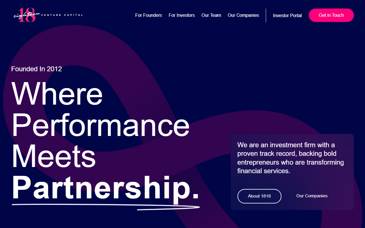 1818venturefunds.com screenshot