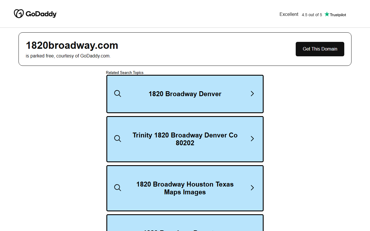 1820broadway.com screenshot