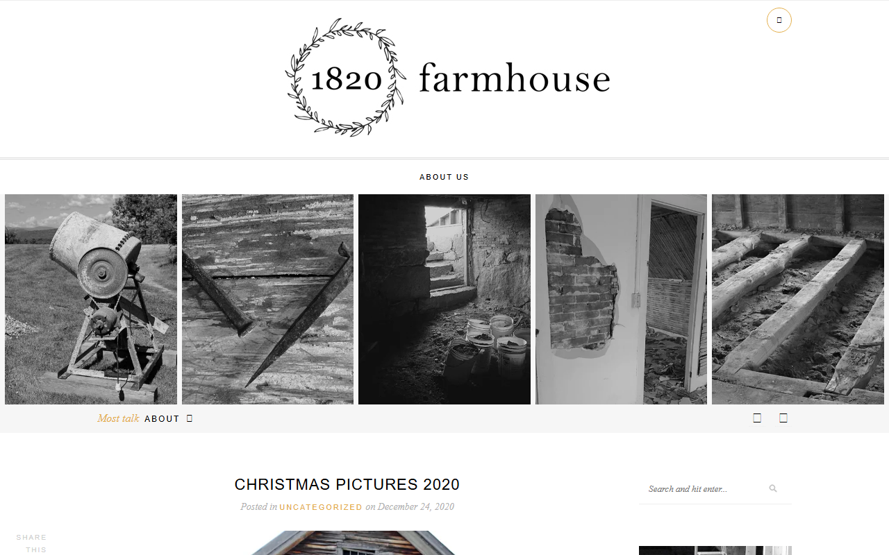 1820farmhouse.com screenshot