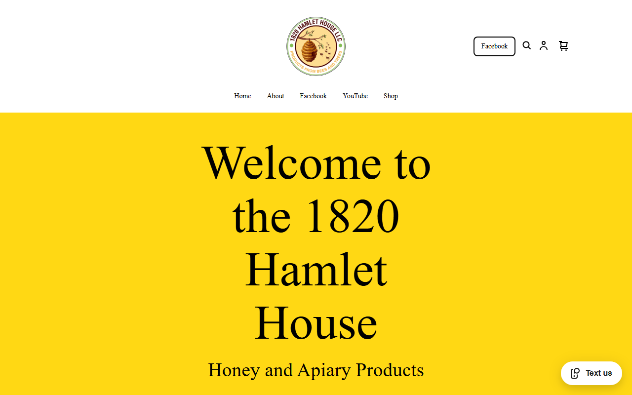1820hamlethouse.com screenshot