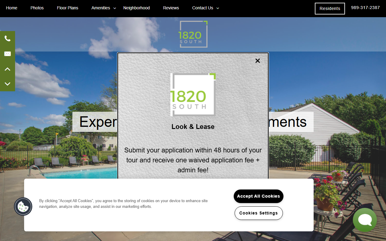 1820southapts.com screenshot