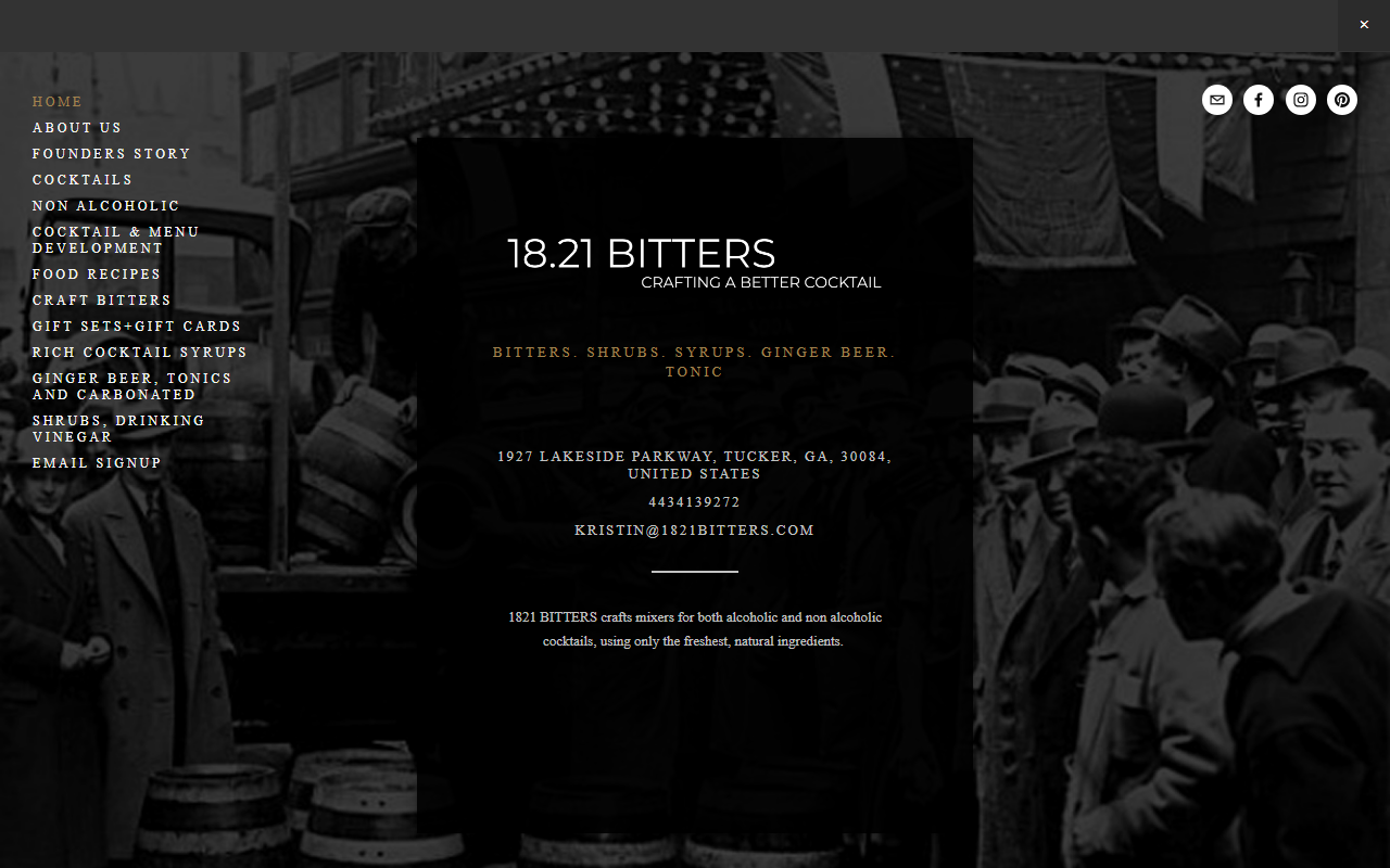 1821bitters.com screenshot