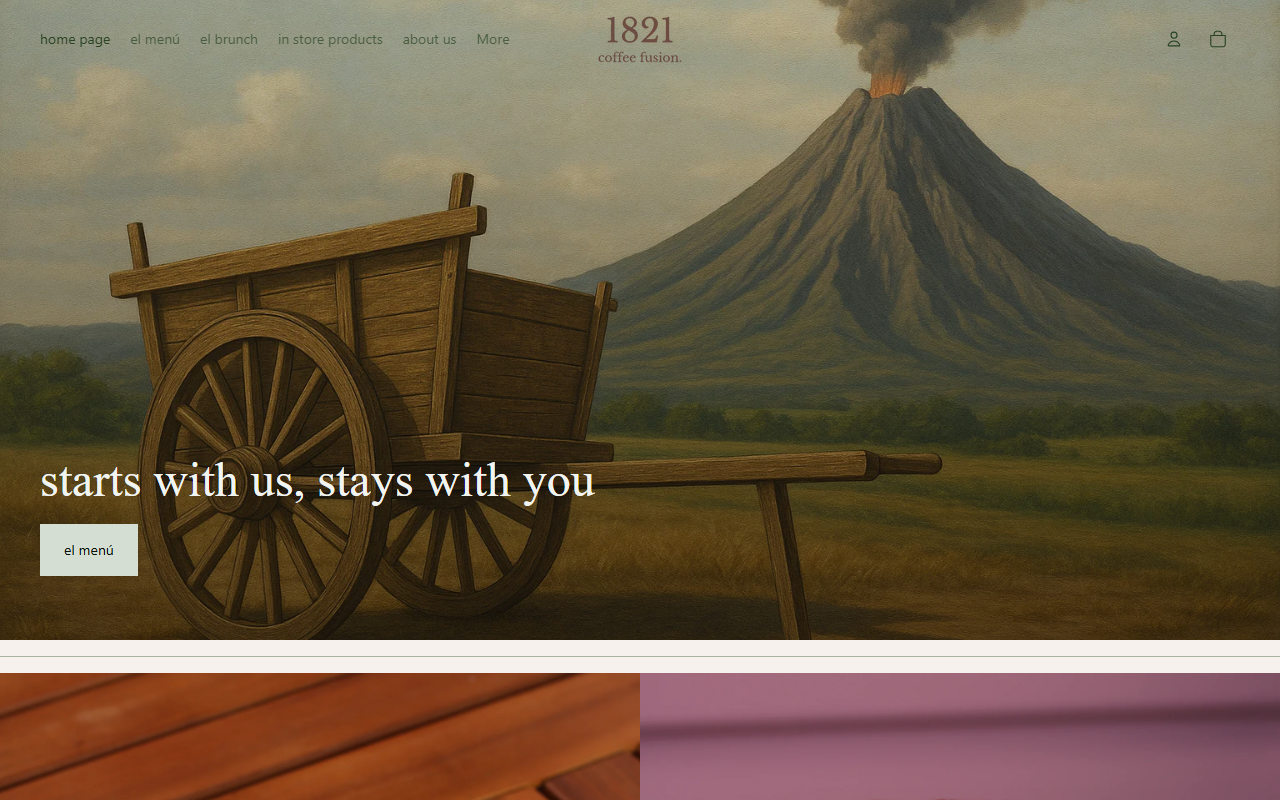 1821coffeefusion.com screenshot