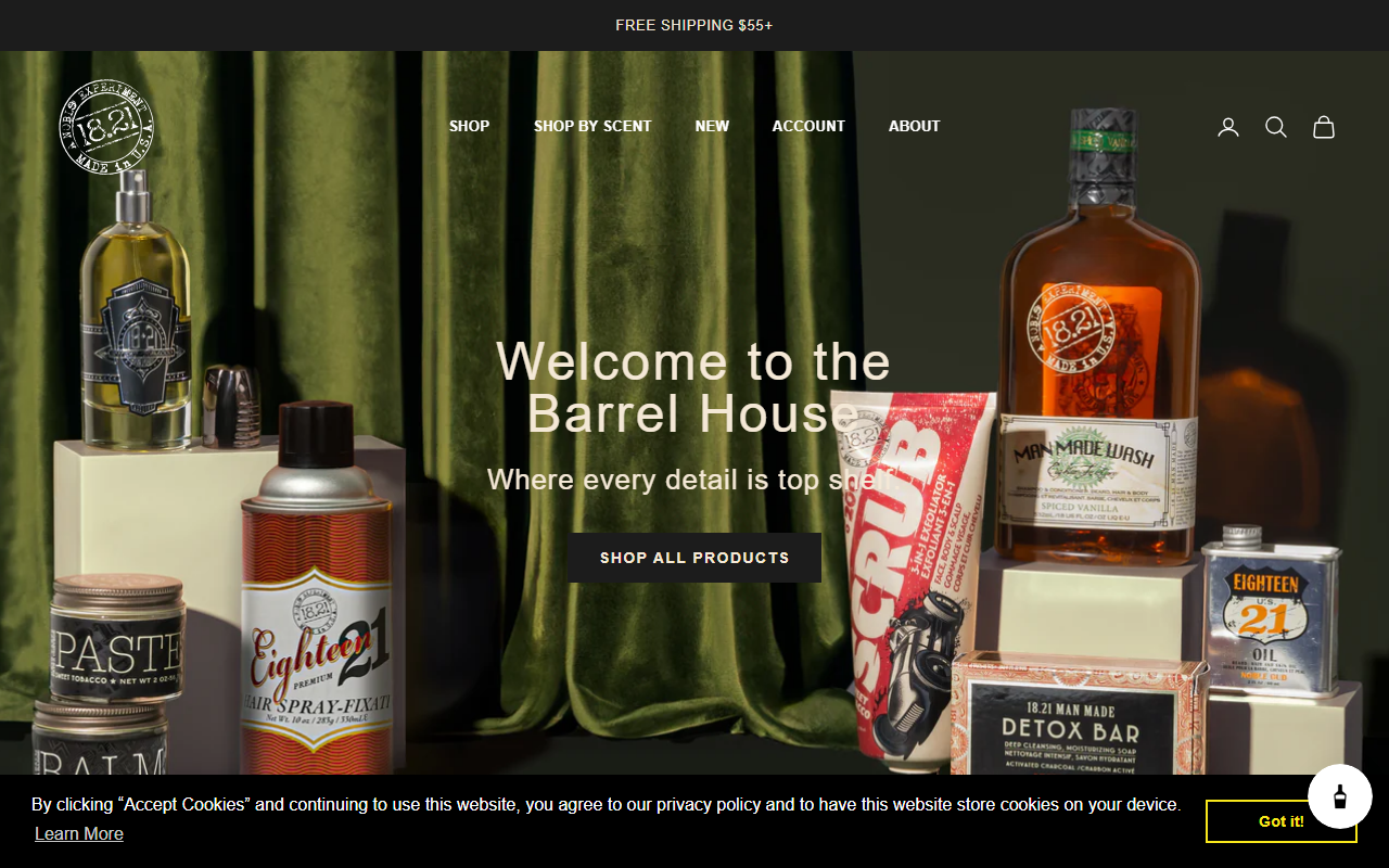 1821manmade.com screenshot