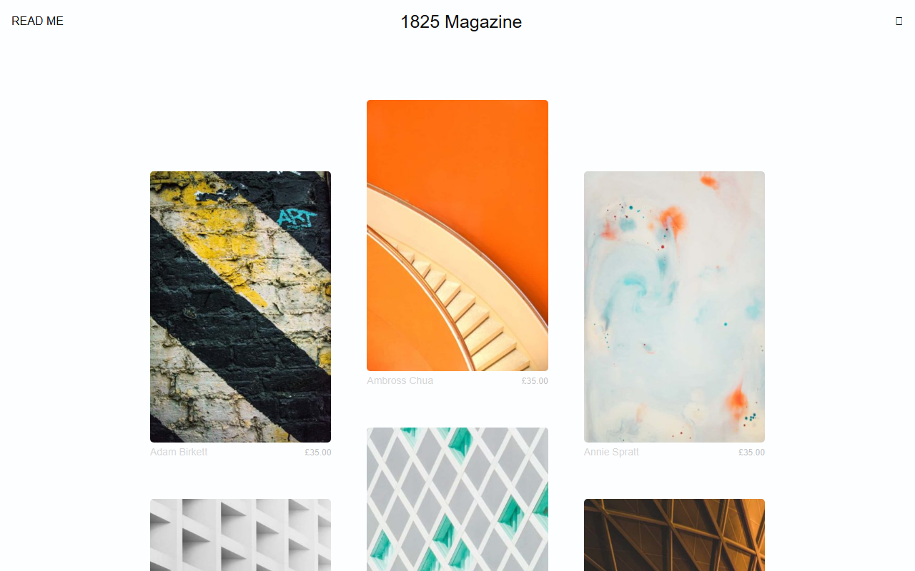 1825magazine.com screenshot