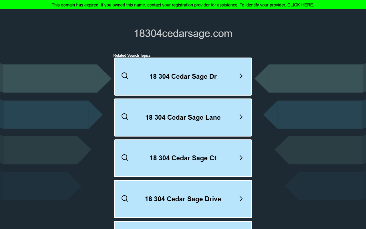 18304cedarsage.com screenshot