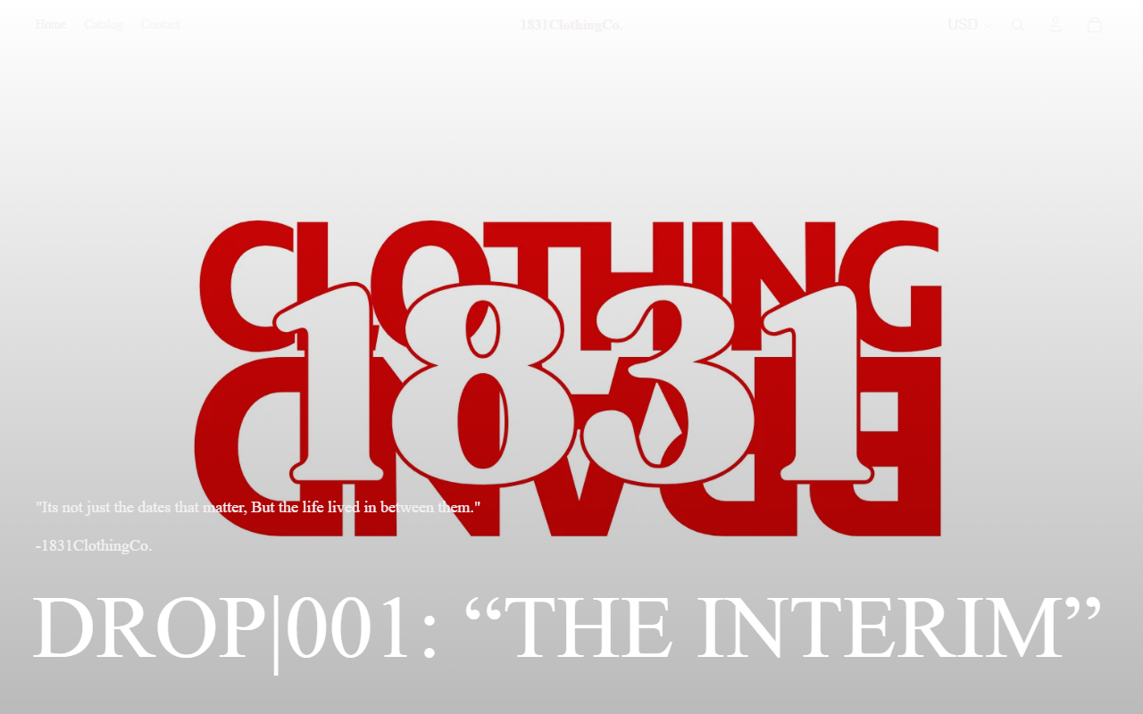1831clothing.com screenshot