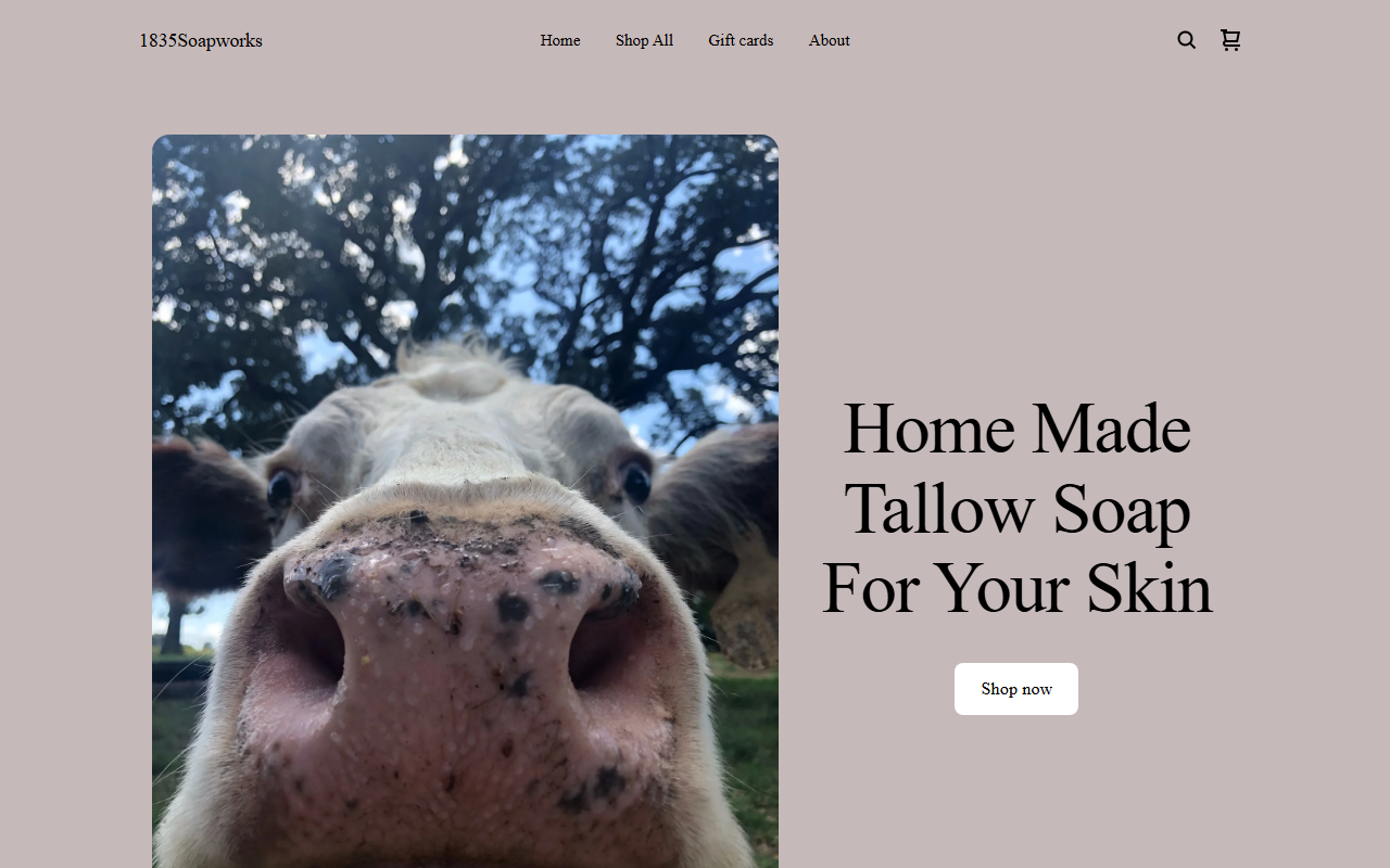 1835soapworks.com screenshot