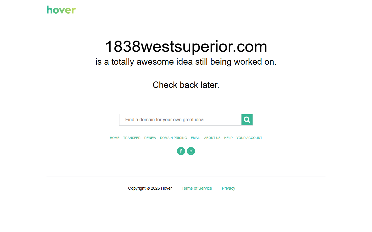 1838westsuperior.com screenshot