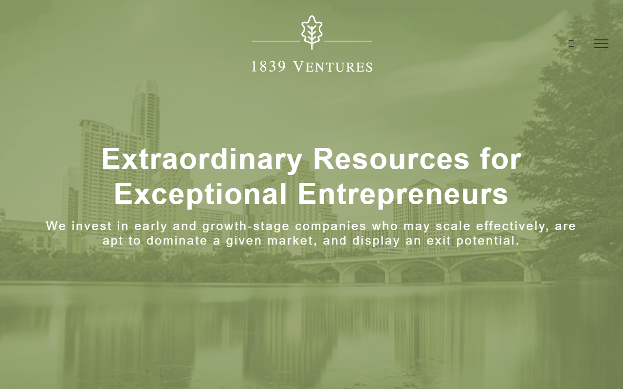 1839ventures.com screenshot