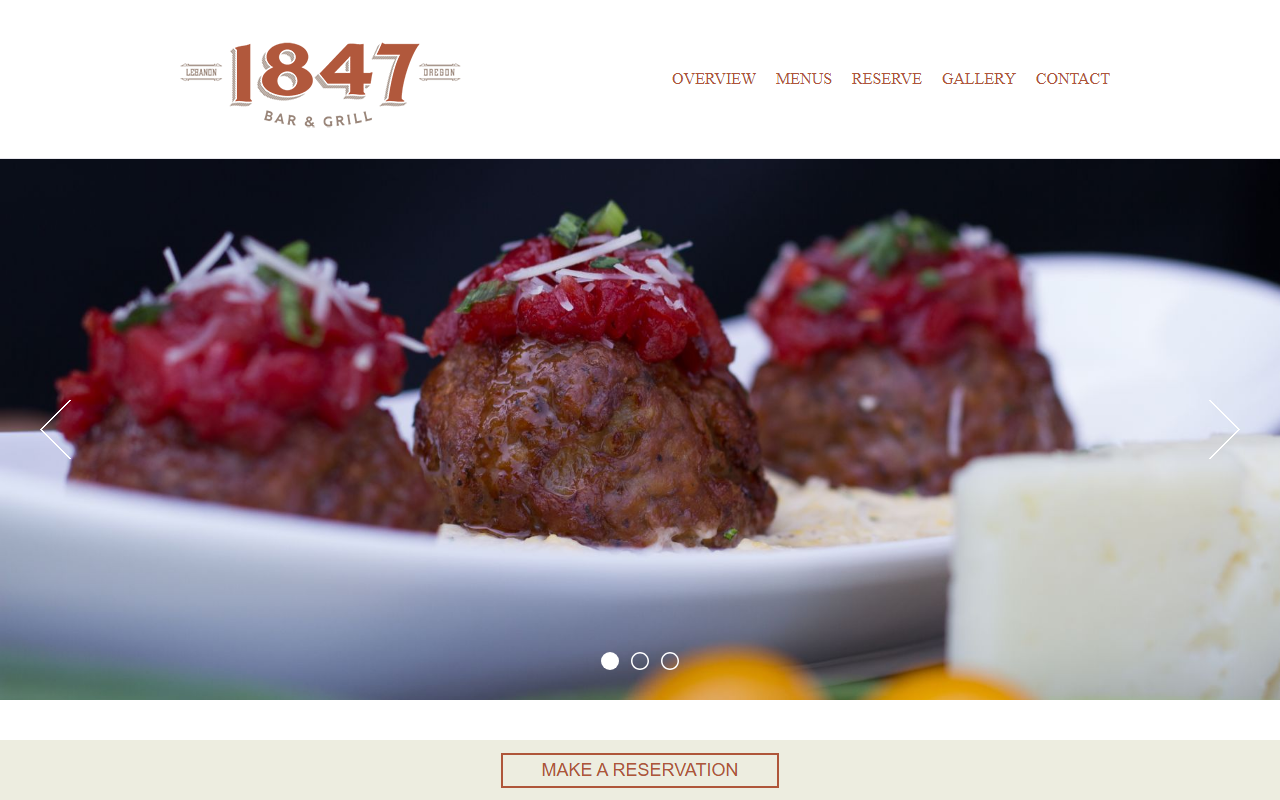 1847restaurant.com screenshot