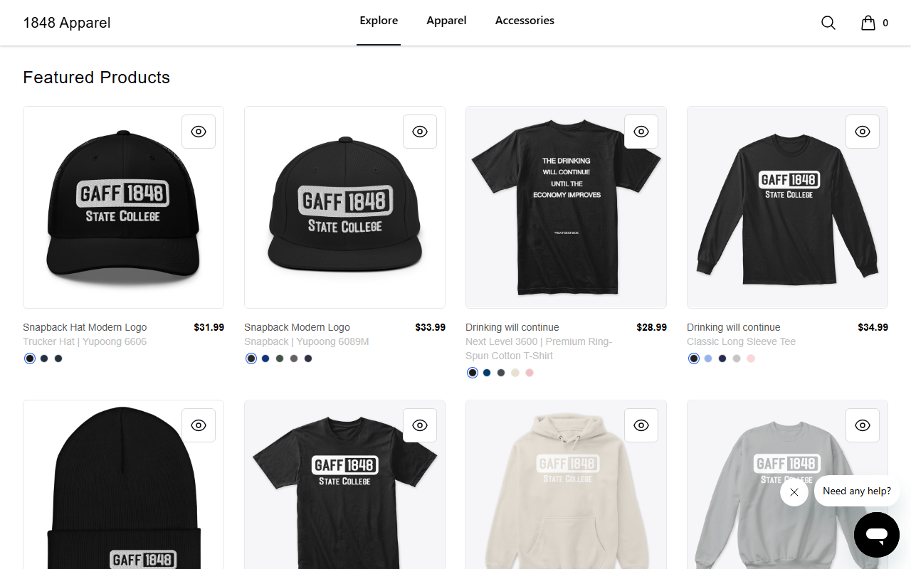 1848apparel.com screenshot